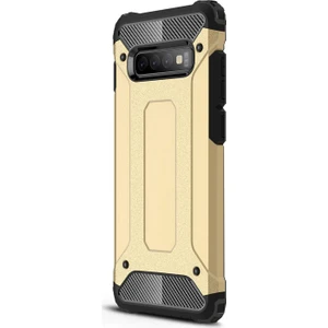 Samsung Galaxy S10 Kılıf Rugged Armor Gold