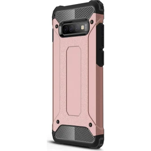 Samsung Galaxy S10 Plus Kılıf Rugged Armor Rose Gold