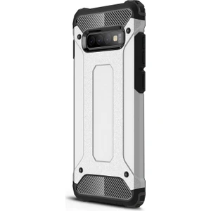 Samsung Galaxy S10 Plus Kılıf Rugged Armor Gümüş