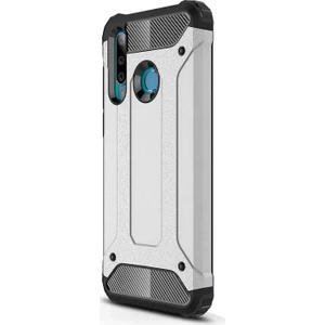 Huawei P30 Lite Kılıf Rugged Armor Gümüş