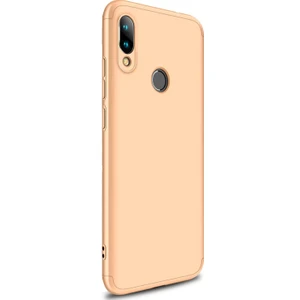Xiaomi Redmi Note 7 Pro Kılıf Double Dip 360 Protective Gold