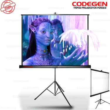 Codegen TX-18 180x180 Tripod İthal Projeksiyon Perdesi (Arkası Siyah