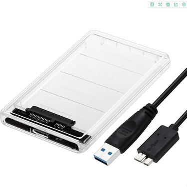 Alfais 4266 2.5" USB 3.0 Harici SSD Harddisk Şeffaf Taşınabilir HDD