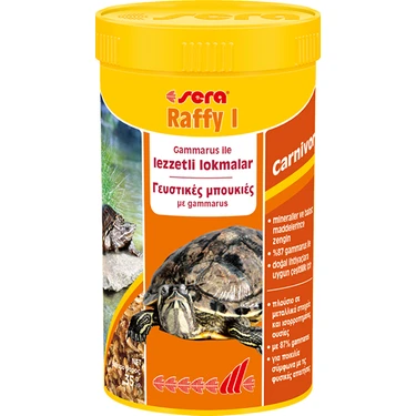 Sera Raffy I Gammarus Kaplumbağa Yemi 250 Ml / 35