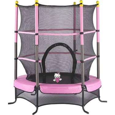 Fileli Trambolin Çocuk Trambolini 140 x 180 cm Büyük Boy Zıpzıp Korumalıklı Trambolin