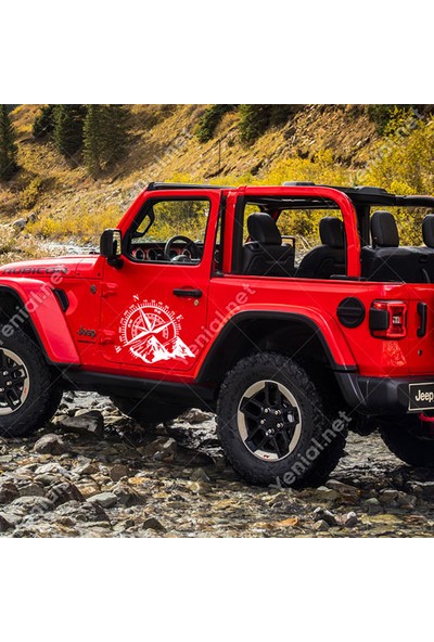 New Jargon Pusula Dağ Off Road Oto Sticker 45 x 36 cm