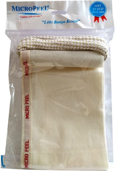 Micro Peel İpek Sırt Kesesi Beyaz 12 x 70 cm
