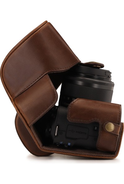MegaGear Canon EOS M50 Suni Deri Kamera Çantası