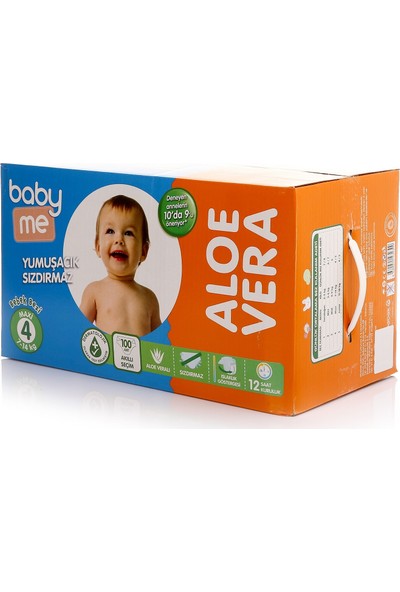 Baby&Me Aloe Vera Maxi 4 Numara Bebek Bezi 7 - 14 kg 100 Adet
