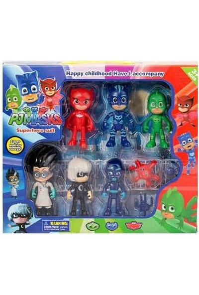 Pijamaskeliler Pjmasks Figür Oyuncakları 10 Lu Set Pijamasks Figur