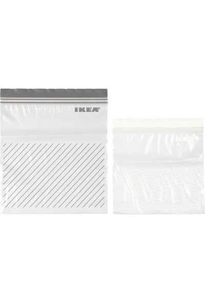 IKEA Istad Ki̇li̇tli̇ Buzdolabi Poşeti̇ - 50 Adet - Gri̇