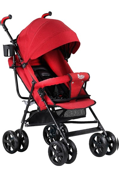 Babyhope S-A-7 Tam Yatar Baston Bebek Arabası Kırmızı
