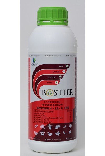 Agroege Bosteer 4-15-0 %5 Bor %5 Çinko Amino Asit + Deniz Yosunu