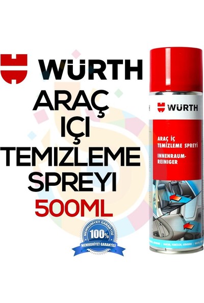 Würth Araç İçi Temizleme Ve Köpük Temizlik Spreyi 500 ml
