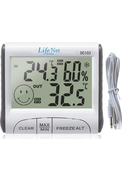 Life Net Medikal Dijital Termometre ve Nem Ölçer DC103
