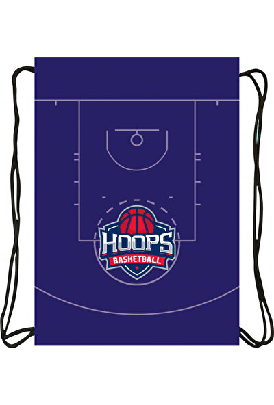 Hoops Basketball Fermuarlı Kumaş Torba Çanta