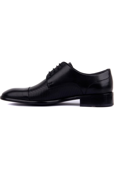 Sail Laker's Fosco Siyah Deri Erkek Klasik Ayakkabı