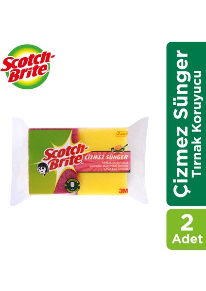 Scotch Brite Yesıl Çizmez Sunger Tk 2' li Paket