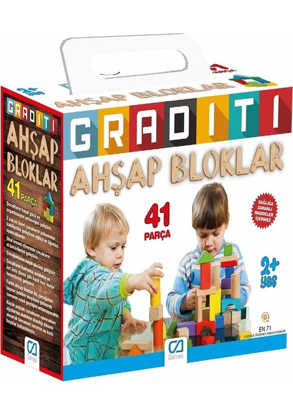 Graditi Renkli 41 Parça Ahşap Bloklar CA.10010 fiyatları