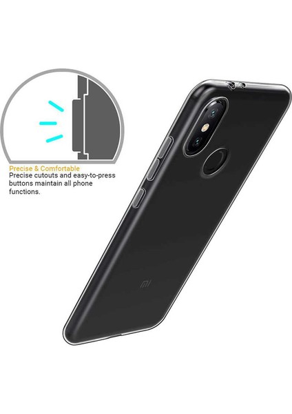 Xiaomi Mi Mix 3 Süper Şeffaf Esnek Silikon Kılıf Kamera Korumalı + Esnek Nano Cam