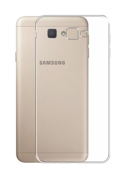 Samsung Galaxy J7 Prime İnce Şeffaf Silikon Kılıf + Nano Cam
