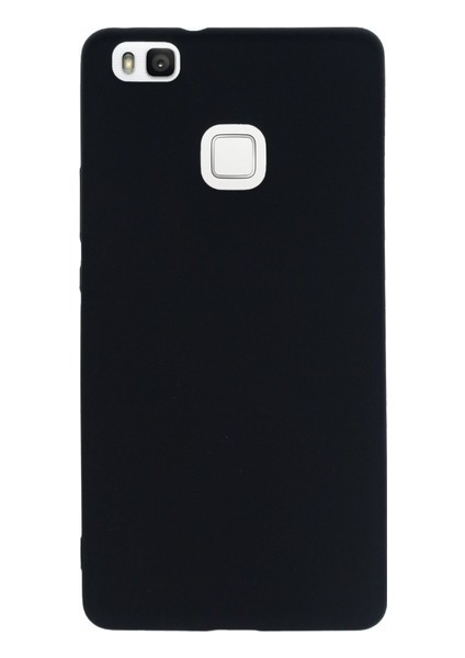 Huawei P9 Lite 2016 Mat Silikon Kılıf Slim Fit Simple Case Siyah + Ekran Koruyucu Cam