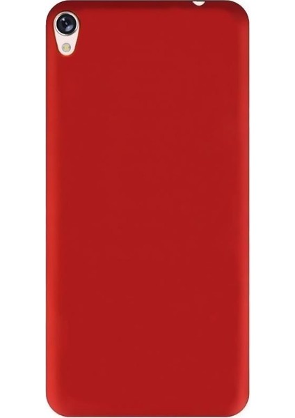 Asus Zenfone Live ZB501KL Kılıf Mat Premium Silikon Kılıf Slim Fit Simple Case Kırmızı