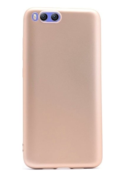 Xiaomi Mi 6 Kılıf Premier Mat Silikon Kılıf Slim Fit Altın + Temperli Cam