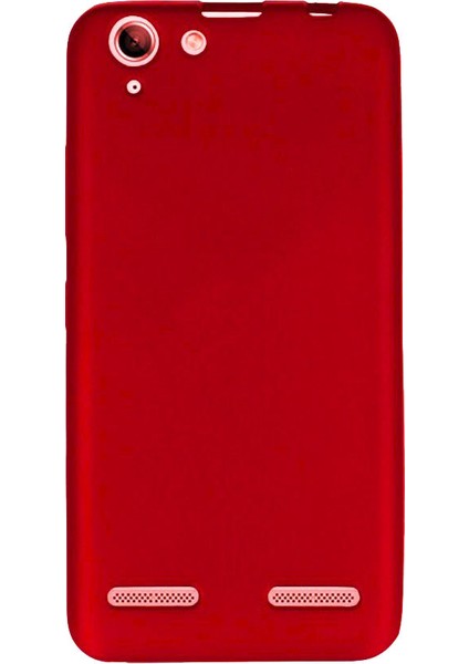 Lenovo Vibe K5 Plus Kılıf Premium Mat Silikon Kılıf Slim Fit Kırmızı + Ekran Koruyucu Cam