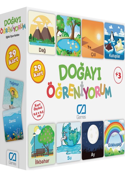 CA Oyuncak Eğitici Oyun Kartları Doğayı Öğreniyorum