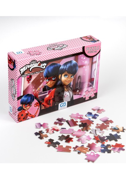 100 Parça Miraculous Ladybug - Marinette Puzzle - 5003