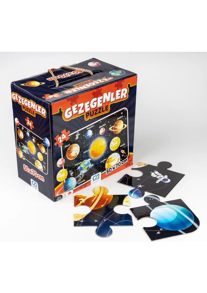 Ca Games 24 Parça Gezegenler Maxi Boy Eğitici Puzzle - 5026