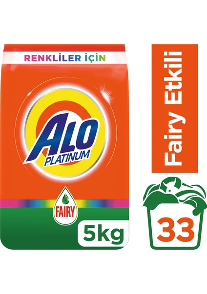 Platinum 5 kg Toz Çamaşır Deterjanı Fairy Etkili Renkliler İçin