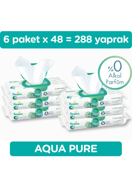 Islak Havlu  Aqua Pure 48*6 (288 Yaprak)