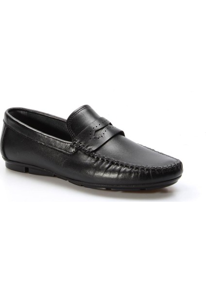 Hakiki Deri Siyah Erkek Loafer Ayakkabı 858ma410