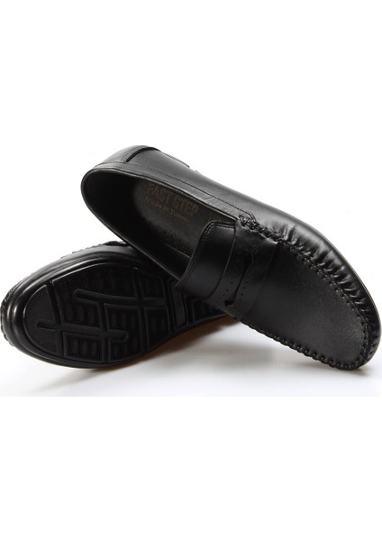 Hakiki Deri Siyah Erkek Loafer Ayakkabı 858ma410
