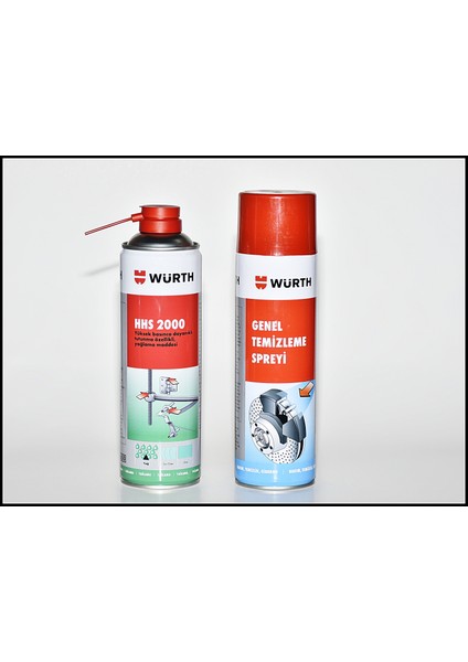 Hhs 2000 Sıvı Gres 500 ml + Würth Balata Ve Genel Temizleme Sprey 500 ml 2'İ Set