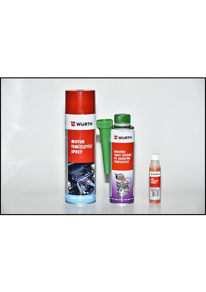 Yazlık Bakım Seti 2 ( Würth Benzin + Würth Motor Temizleme + Würth Camsabun )3'Lü Set