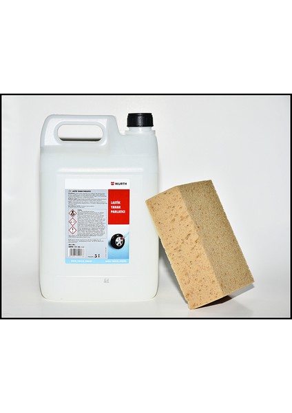 Lastik Yanak Parlatıcı + Würth Oto Süngeri 2 Li'Set