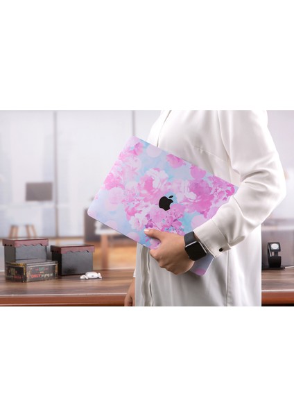 Macbook Pro Kılıf 13inç M1-M2, Flower02 (Type-c'li Model)A2338 A2289 A2251 A1706-08 A1989 A2159 ile Uyumlu