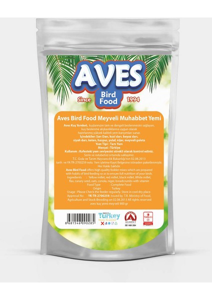 Muhabbet Kuşu Yemi 900 gr fiyatları