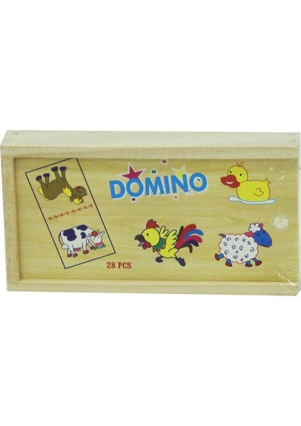 Ahşap Domino Hayvan Figürlü