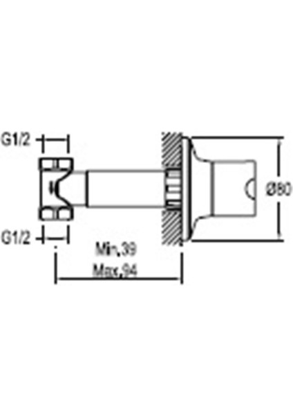 D100 Ankastre Stop Valf 12"