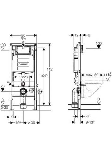 Sigma Gömme Rezervuar - 12 Cm Duofix