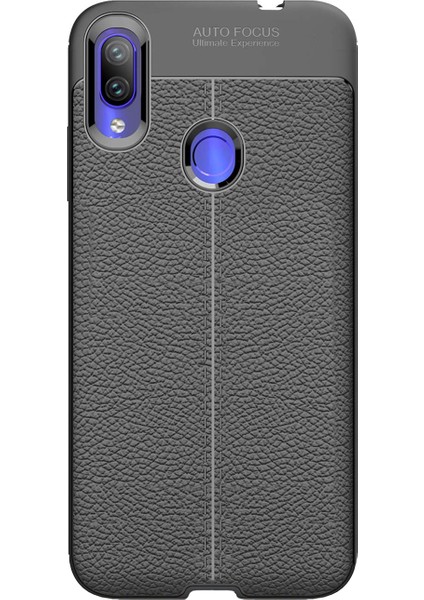 Xiaomi Redmi Note 7 Leather Tpu Silikon Kılıf - Siyah