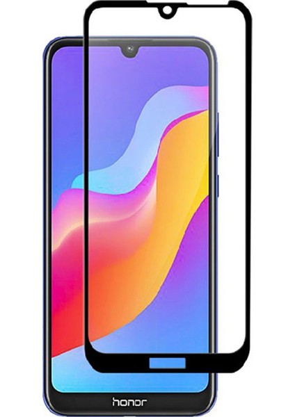 Huawei Y6 2019 - Honor 8A Tam Kaplayan Çerçeveli Tempered Ekran Koruyucu - Siyah