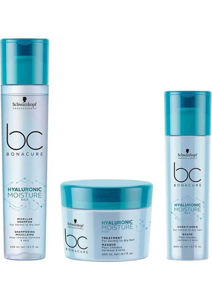 Bc Hyaluronic Nem Yükleme Şampuanı 250ML+MASKE 200ML+KREM 200ML