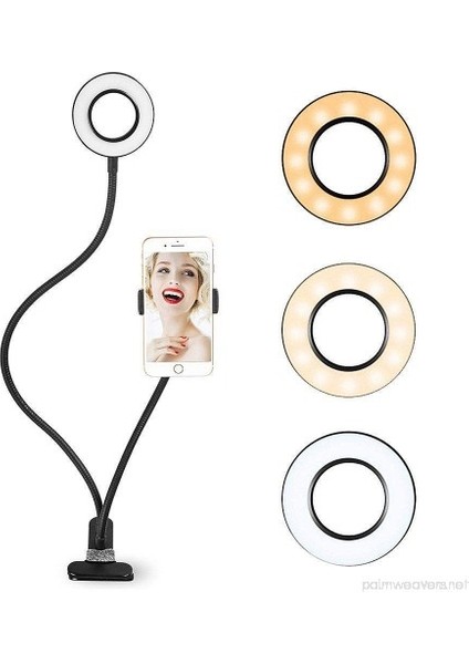 Selfie Işığı Telefon Tutuculu USB Stand