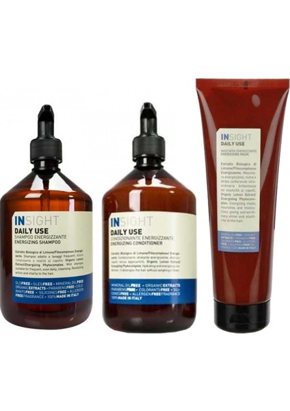 Daily Use Energizing Şampuan 400ML+KREM 400ML+MASKE 250ML