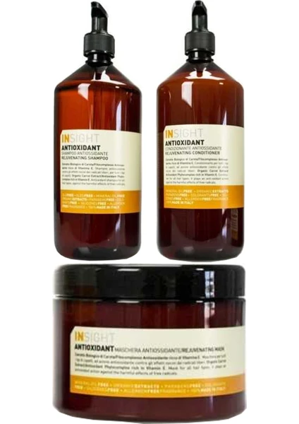 Antioxidant Rejuvenating Antioksidan Şampuan 900ML+KREM 900ML+MASKE 500ML